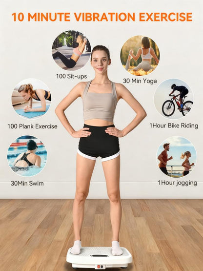 10-Minute Full-Body Vibration Exercise Platform (330 lbs Capacity)