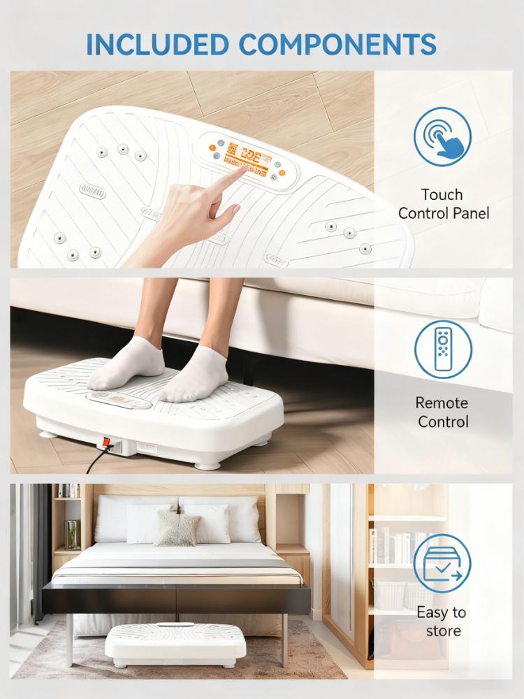 10-Minute Full-Body Vibration Exercise Platform (330 lbs Capacity)