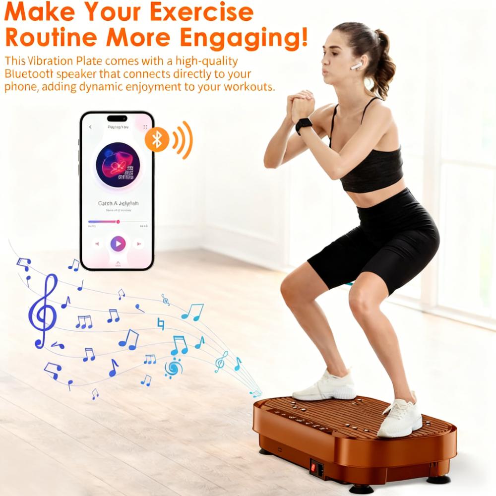 Quiet Full-Body Vibration Platform (Magnet Massage & Bluetooth)