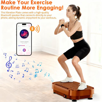 Quiet Full-Body Vibration Platform (Magnet Massage & Bluetooth)