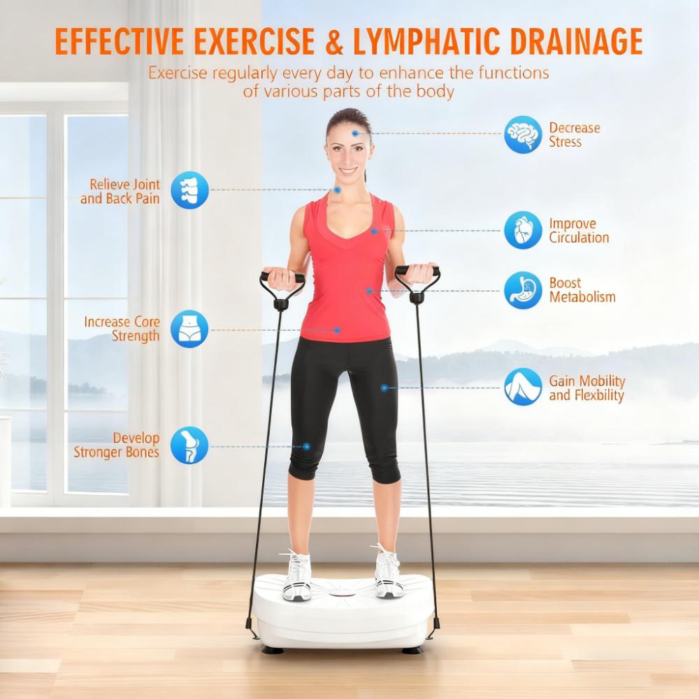 15-Min Full-Body Vibration Platform (240 lbs Capacity)
