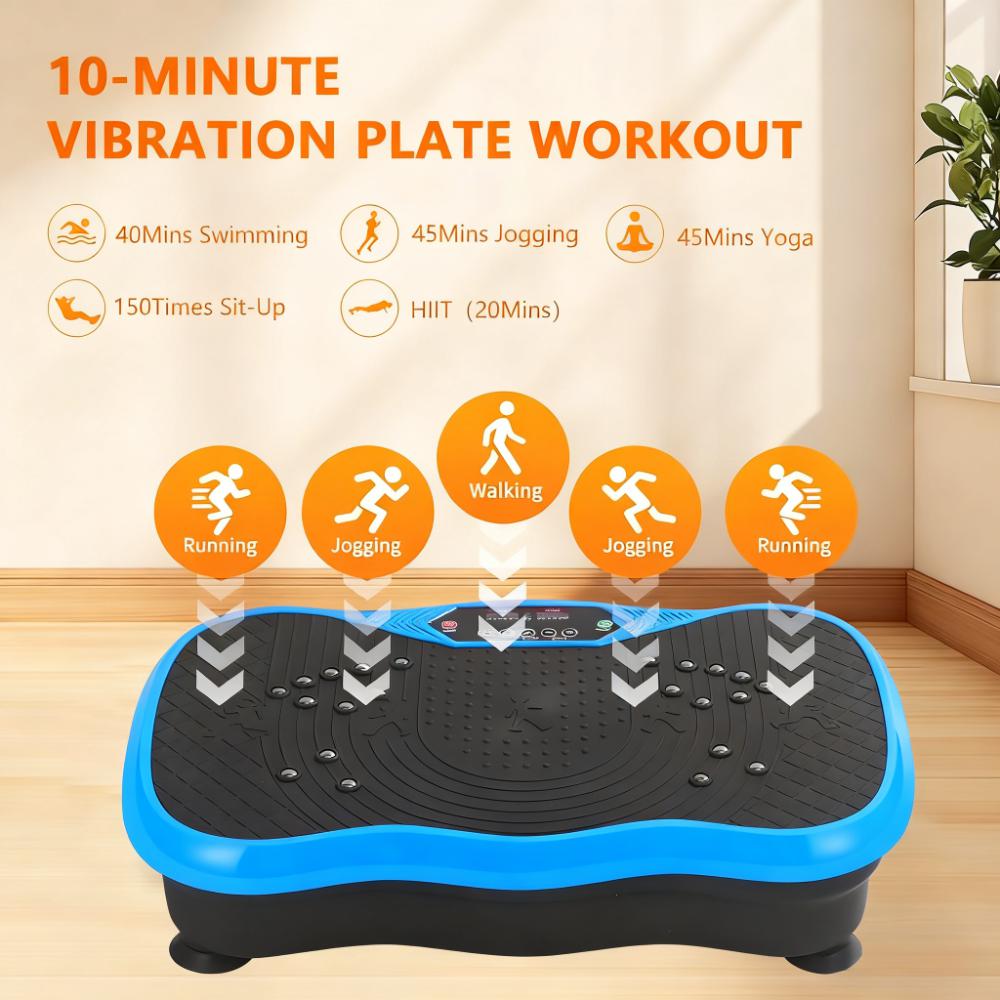 10-Minute Full-Body Vibration Exercise Platform (260 lbs Capacity)