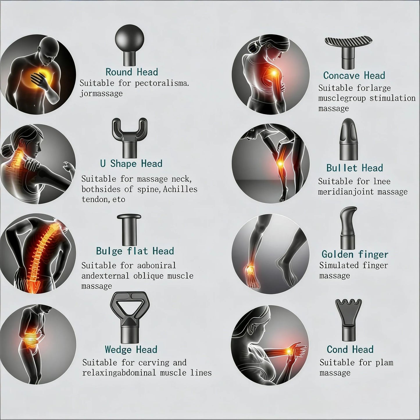 High-Performance Massage Gun - Customizable with 8 Attachments for Deep Relief