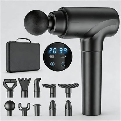 High-Performance Massage Gun - Customizable with 8 Attachments for Deep Relief