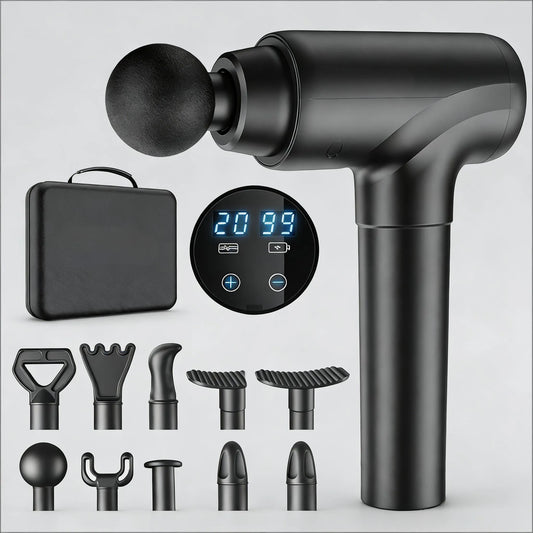 High-Performance Massage Gun - Customizable with 8 Attachments for Deep Relief