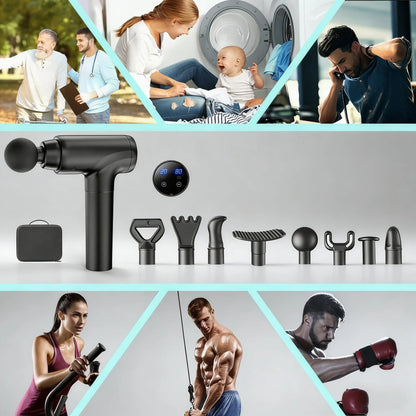 High-Performance Massage Gun - Customizable with 8 Attachments for Deep Relief