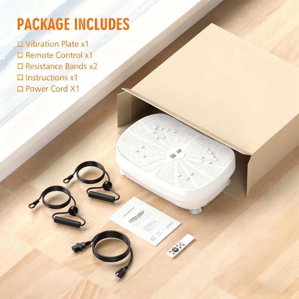 15-Min Full-Body Vibration Platform (240 lbs Capacity)